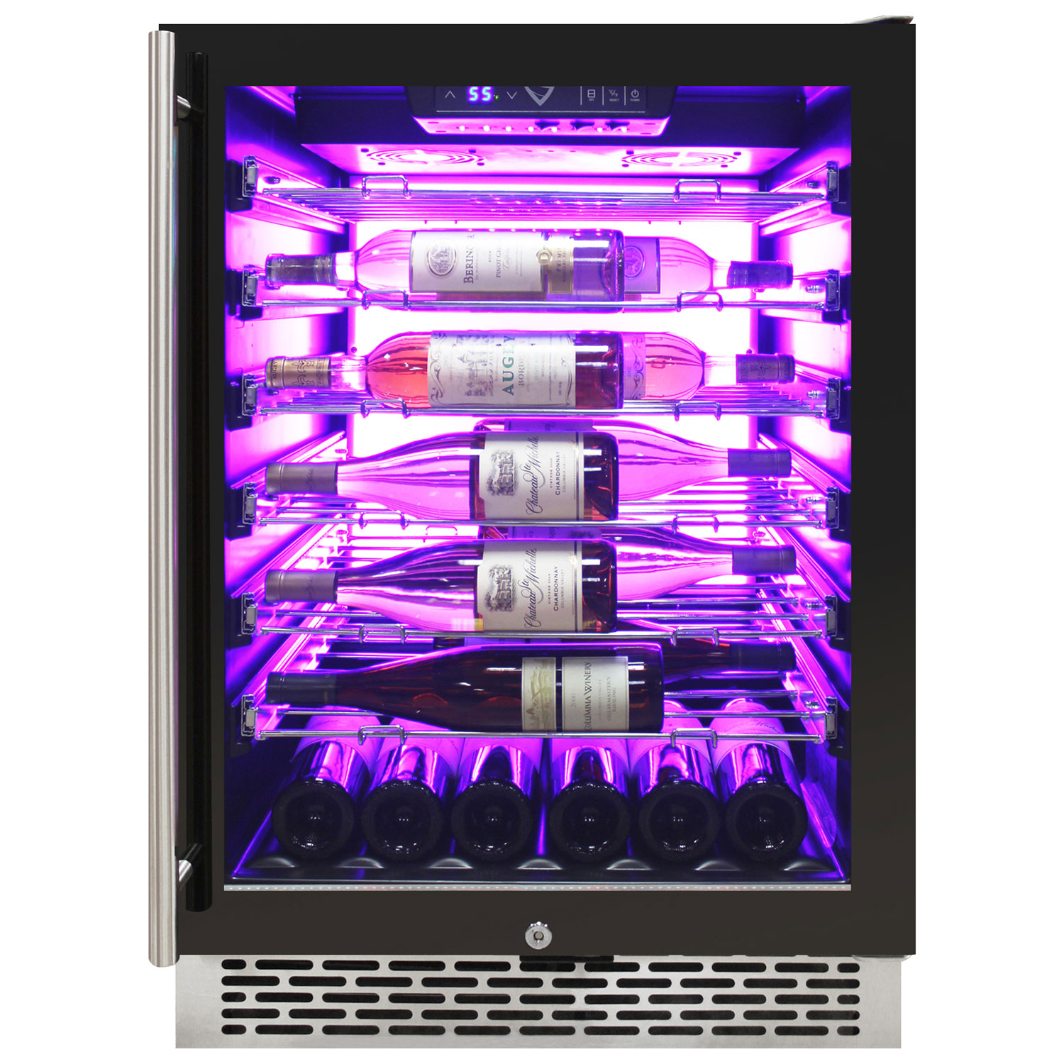 Vinturi 41-Bottle Wine Cellar - Black Stainless Steel
