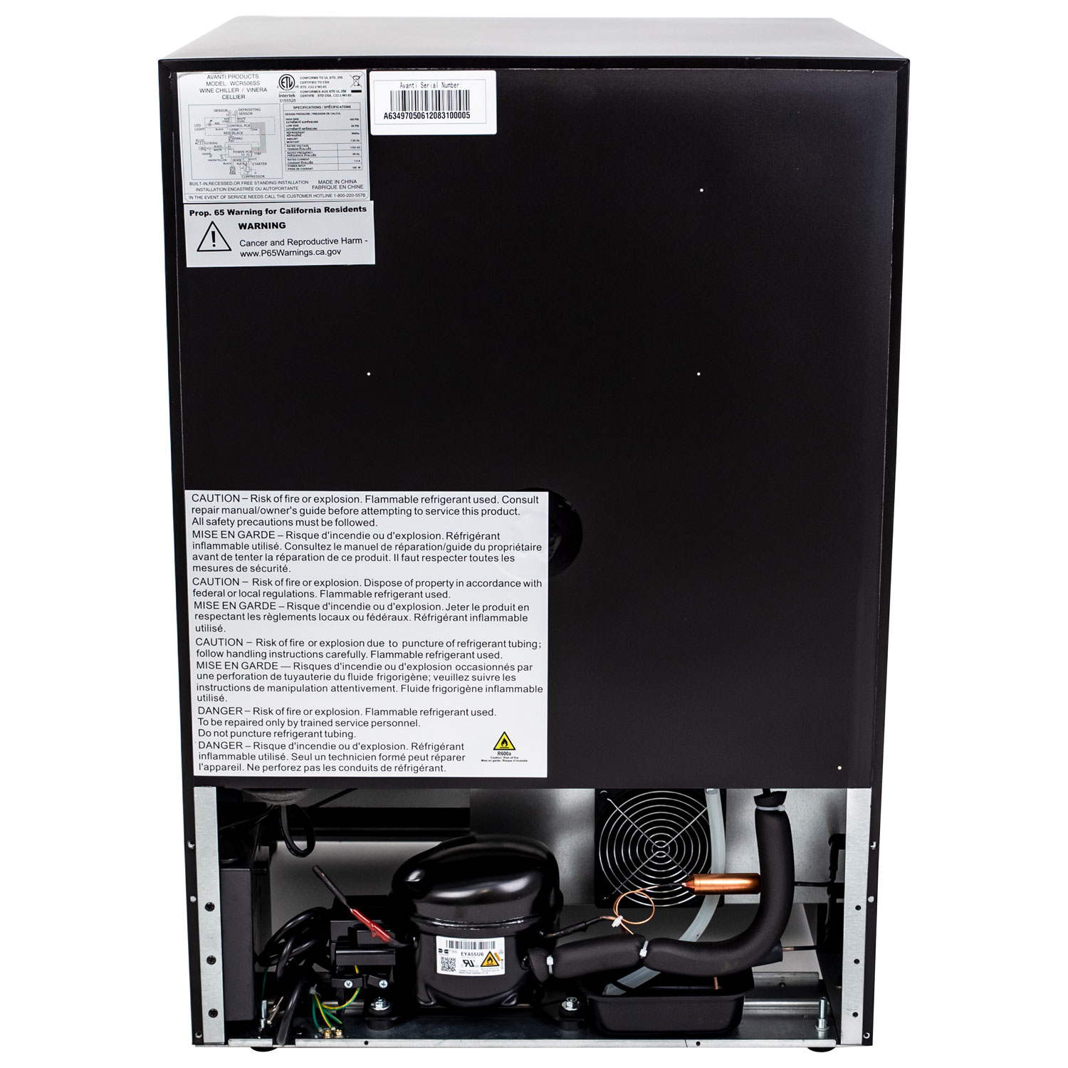 Cellier de 50 bouteilles de Vinturi - Acier inoxydable noir