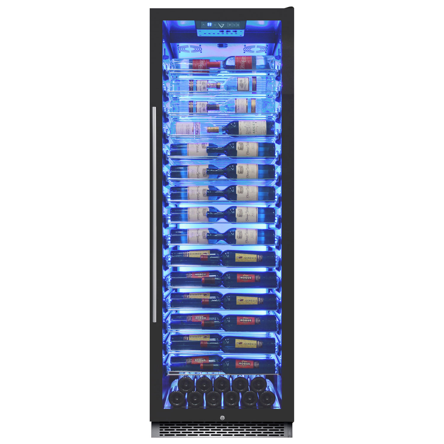 Vinturi 141-Bottle Wine Cellar - Black Stainless Steel