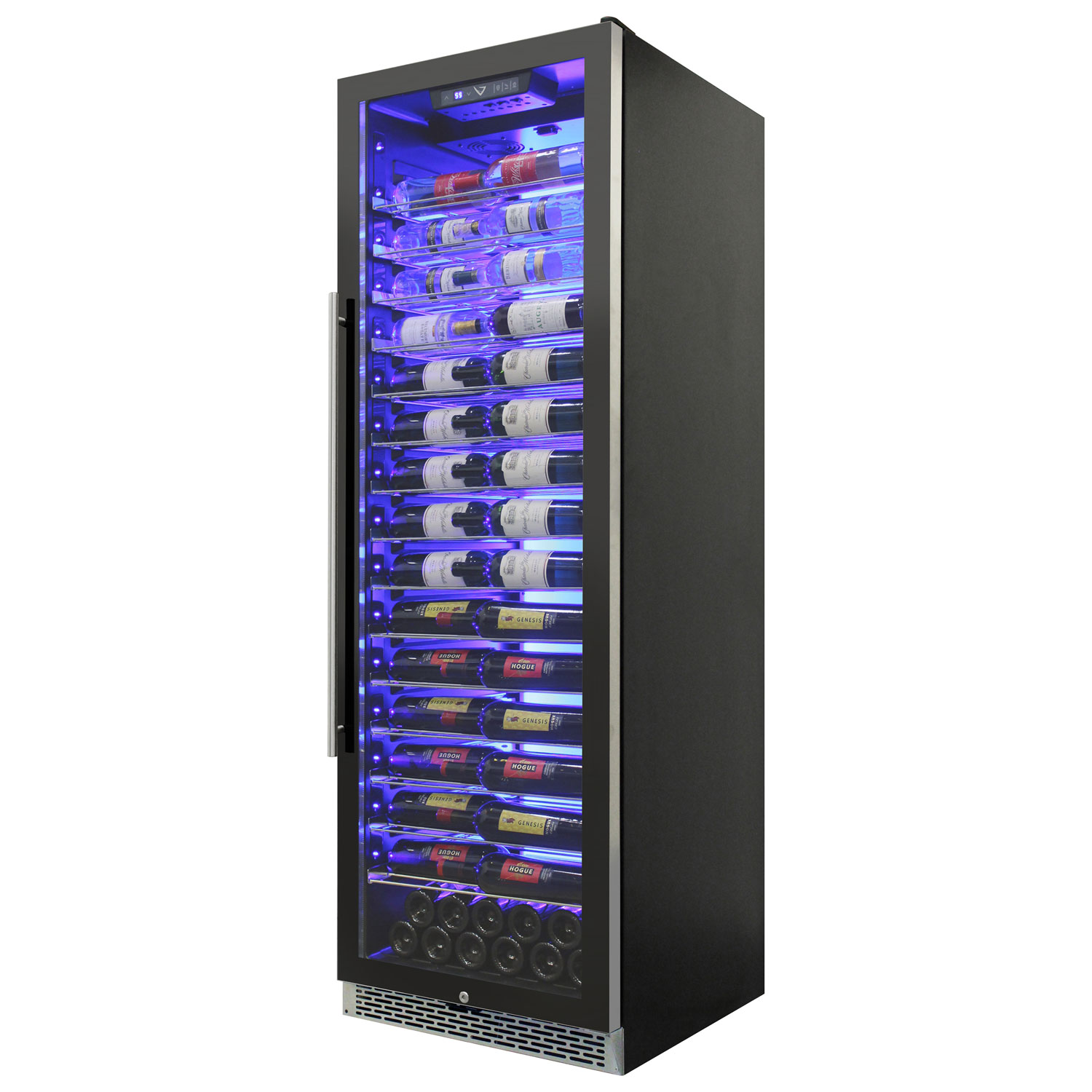 Vinturi 141-Bottle Wine Cellar - Black Stainless Steel
