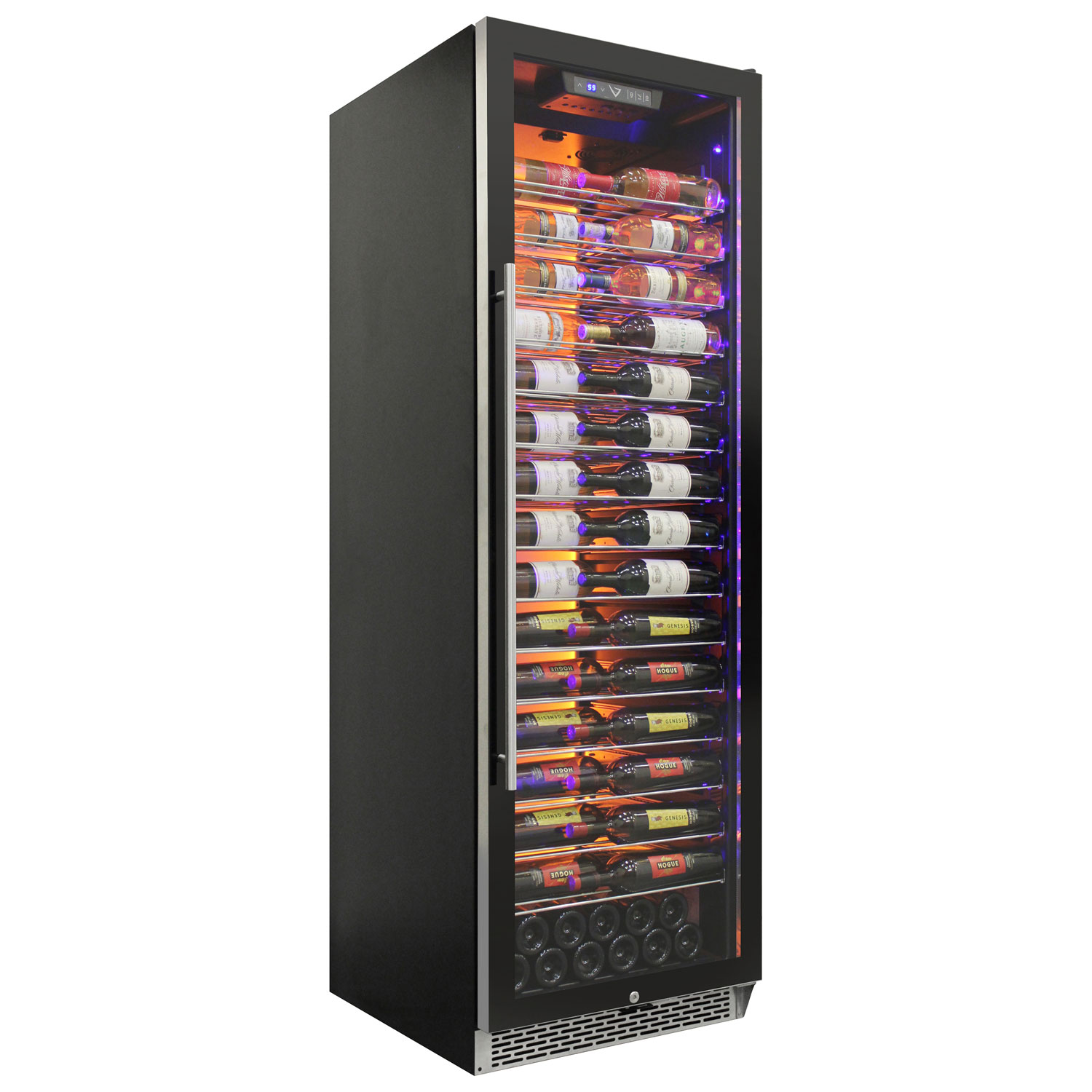 Vinturi 141-Bottle Wine Cellar - Black Stainless Steel