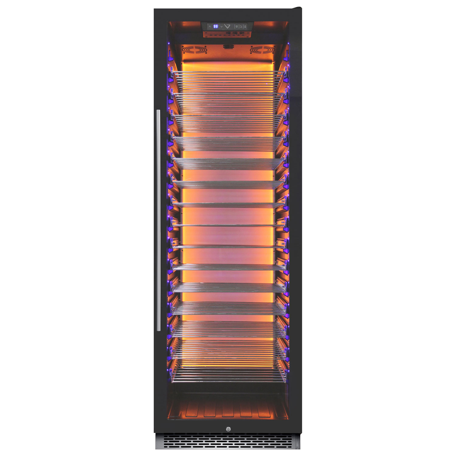 Vinturi 141-Bottle Wine Cellar - Black Stainless Steel