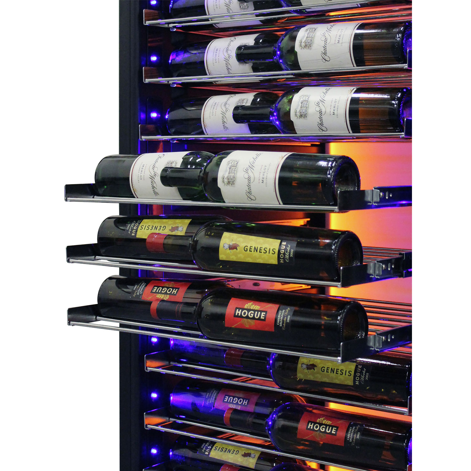 Vinturi 141-Bottle Wine Cellar - Black Stainless Steel