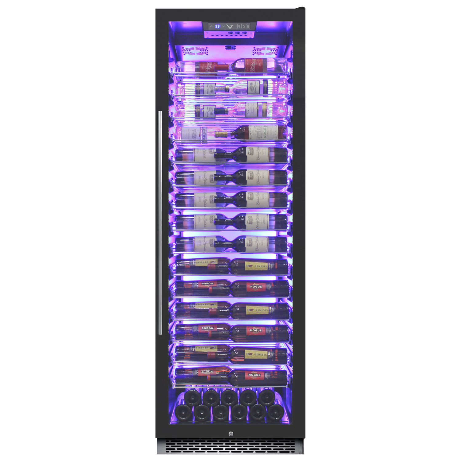 Vinturi 141-Bottle Wine Cellar - Black Stainless Steel
