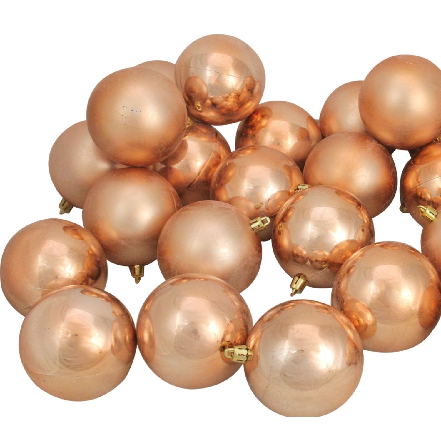 Shatterproof 2-Finish Christmas Ball Ornaments - 2.5" - Almond Brown - 60ct