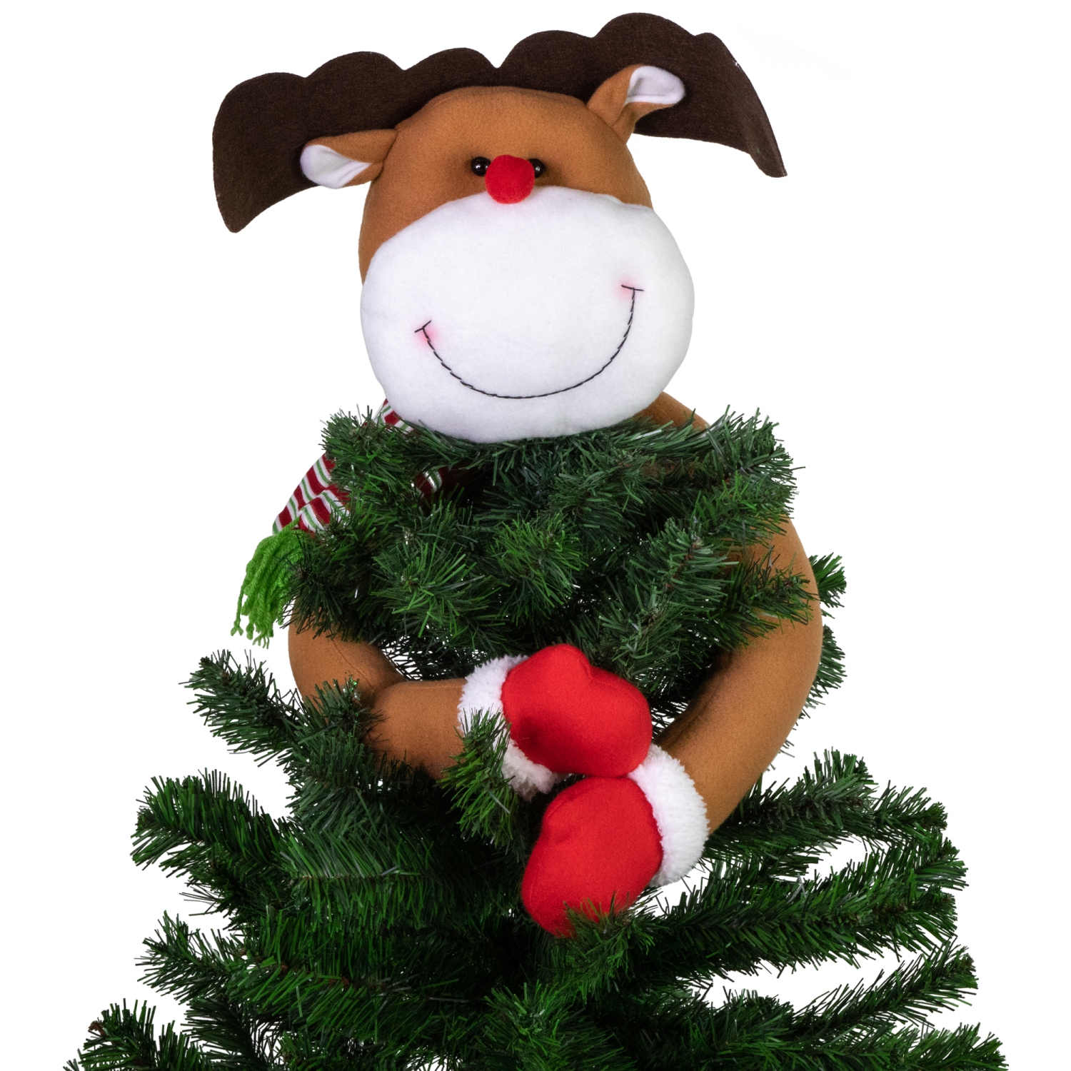 Plush Reindeer Christmas Tree Topper -26" - Unlit