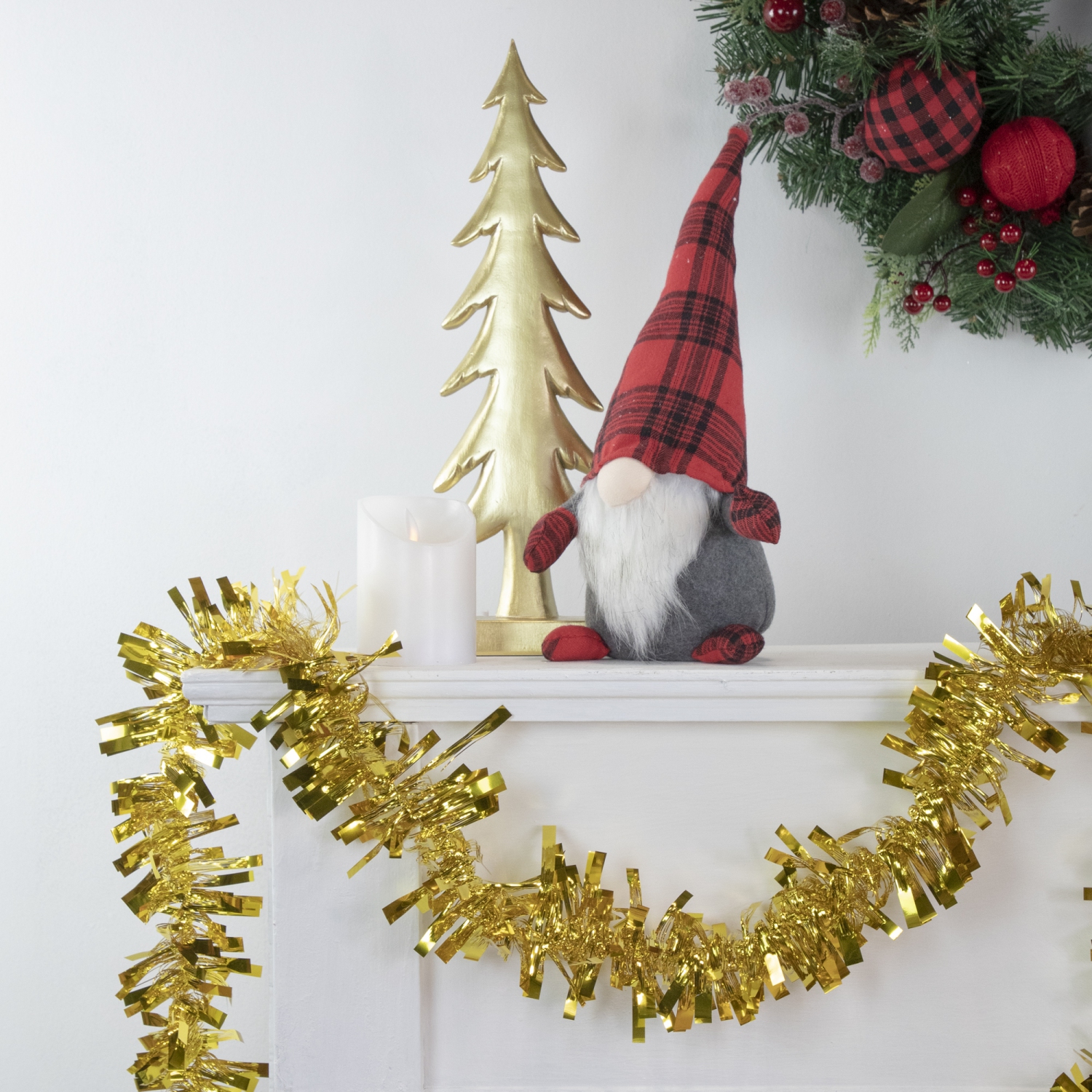 Boa Wide Cut Tinsel Commercial Christmas Garland - 50' x 3" - Gold - Unlit