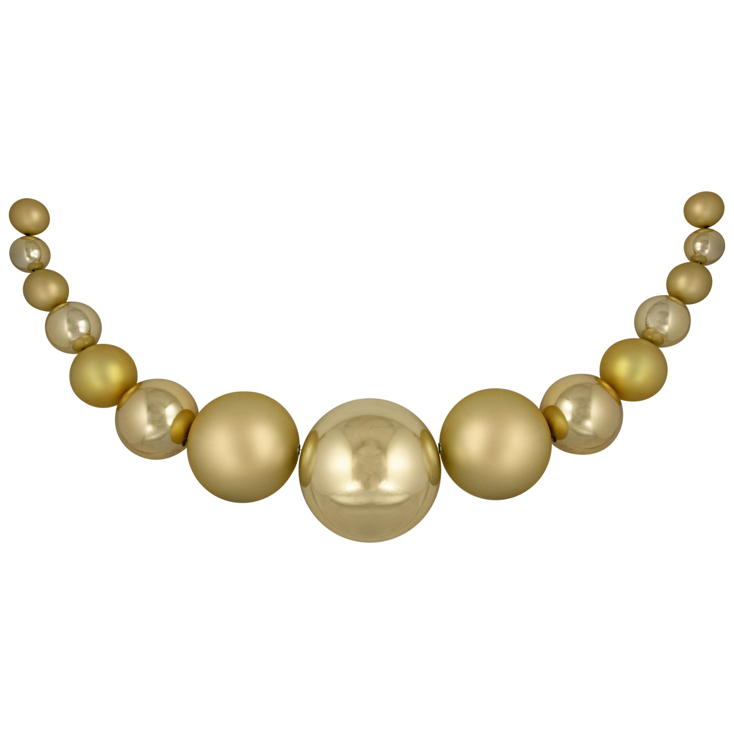 Boule de Noël incassable dorée brillante et mate de 6 pi