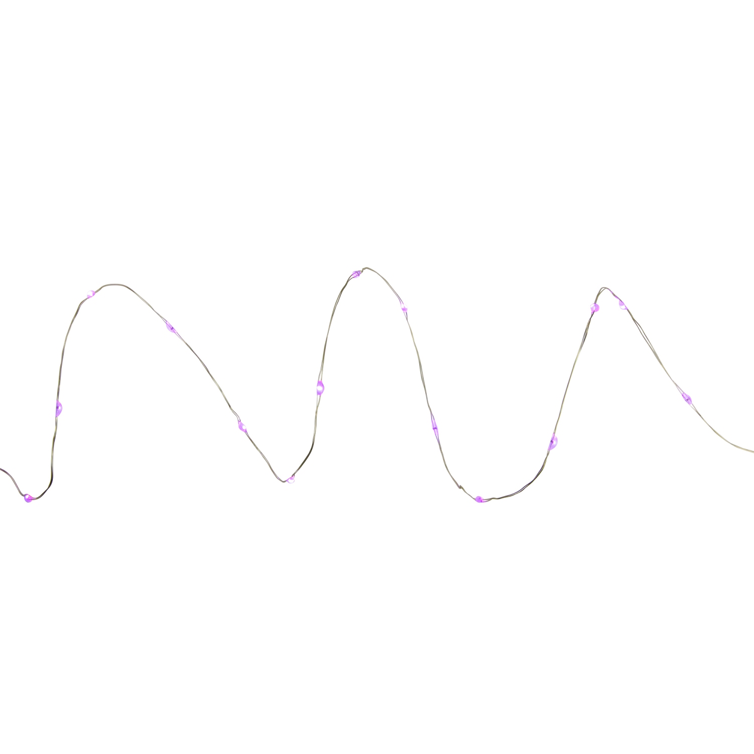 Lumières de Noël en micro-fées de LED - Violet - Fil de cuivre 6 pi - 20 ct