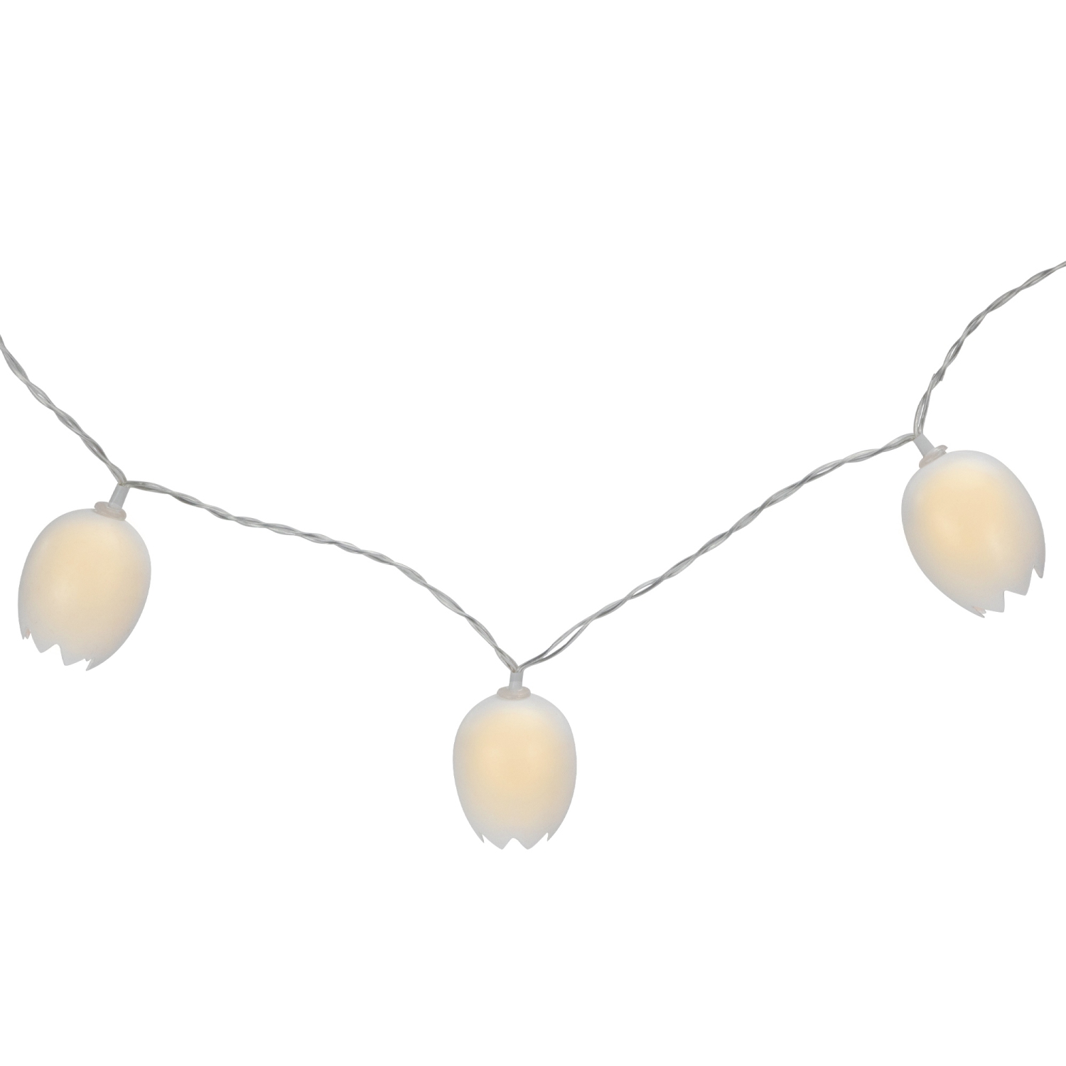 10-Count Cracked Easter Egg LED String Lights, 4.5ft, Clear Wire