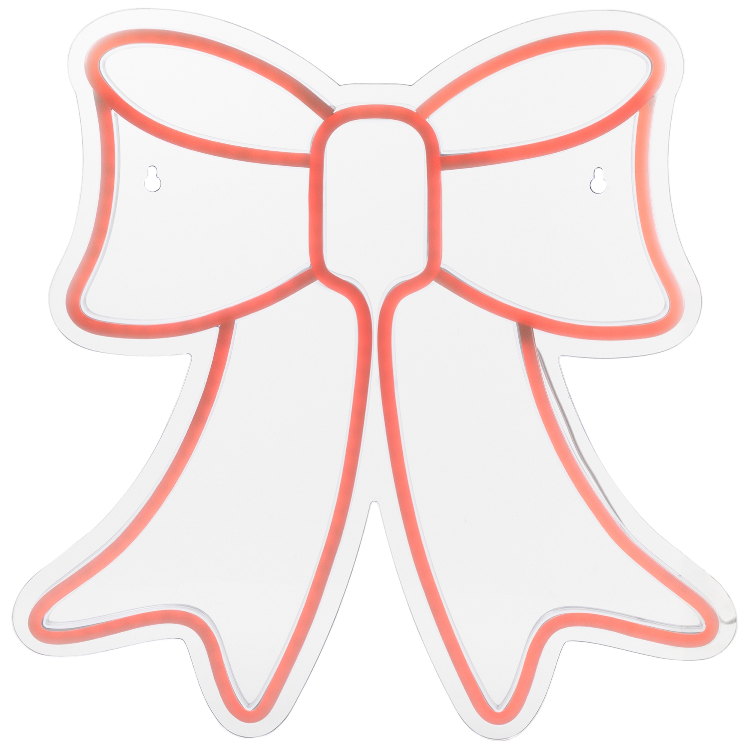 Décoration murale ou fenêtre de Noël illuminée avec boucle de LED - 15&nbsp;po - Rouge