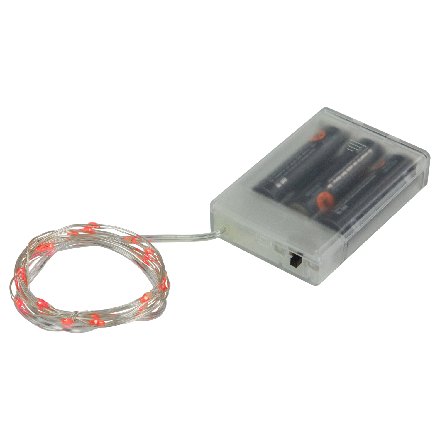 LED Micro Fairy Christmas Lights - Red - 6ft Copper Wire - 20ct