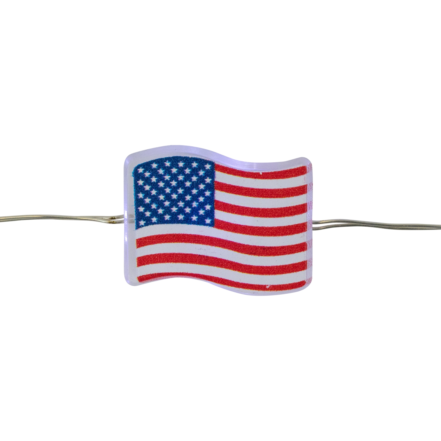 20-Count Patriotic Americana USA Flag LED Fairy Lights, 6.25ft, Copper Wire