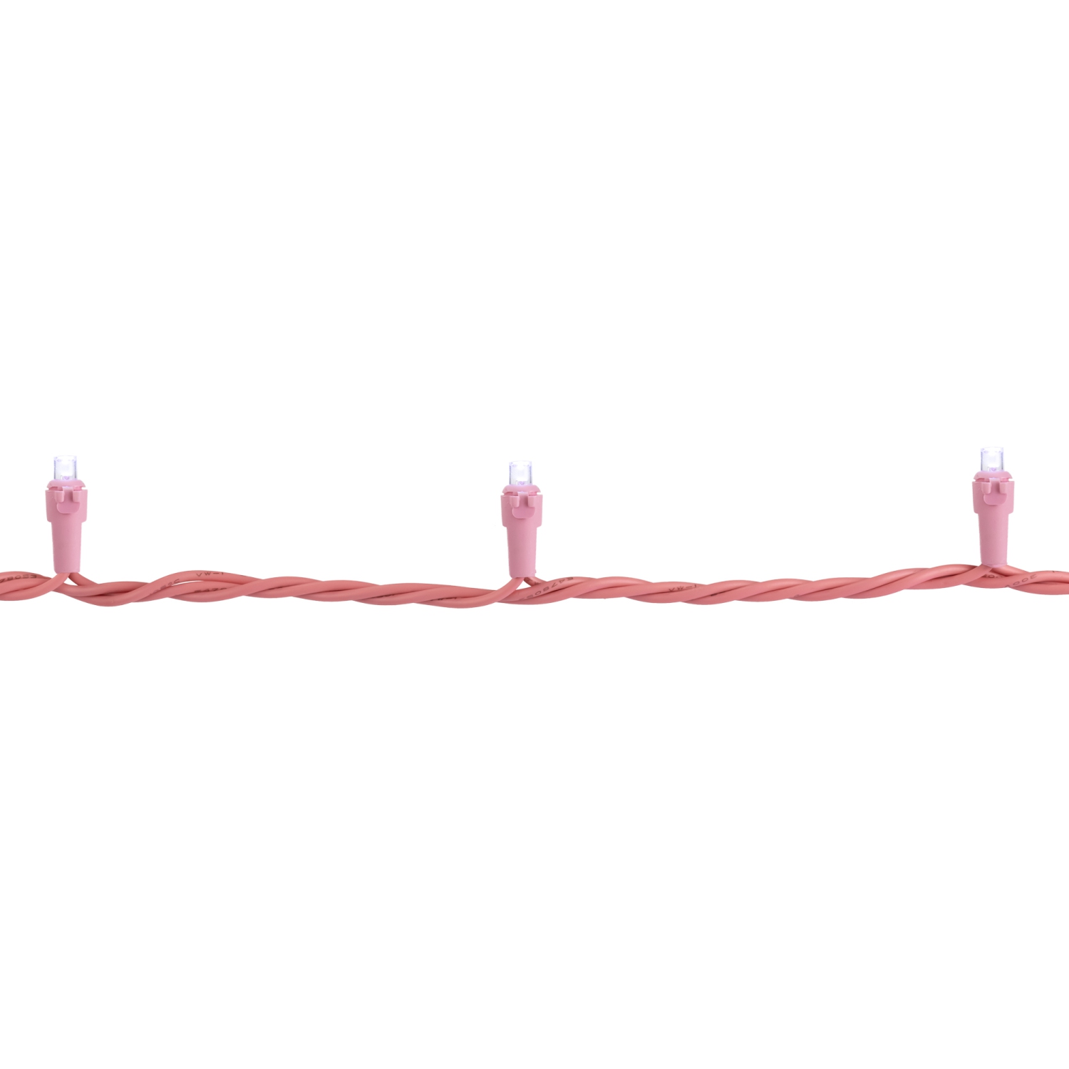 LED Wide Angle Christmas Lights Pure White - 33' Pink Wire - 100ct