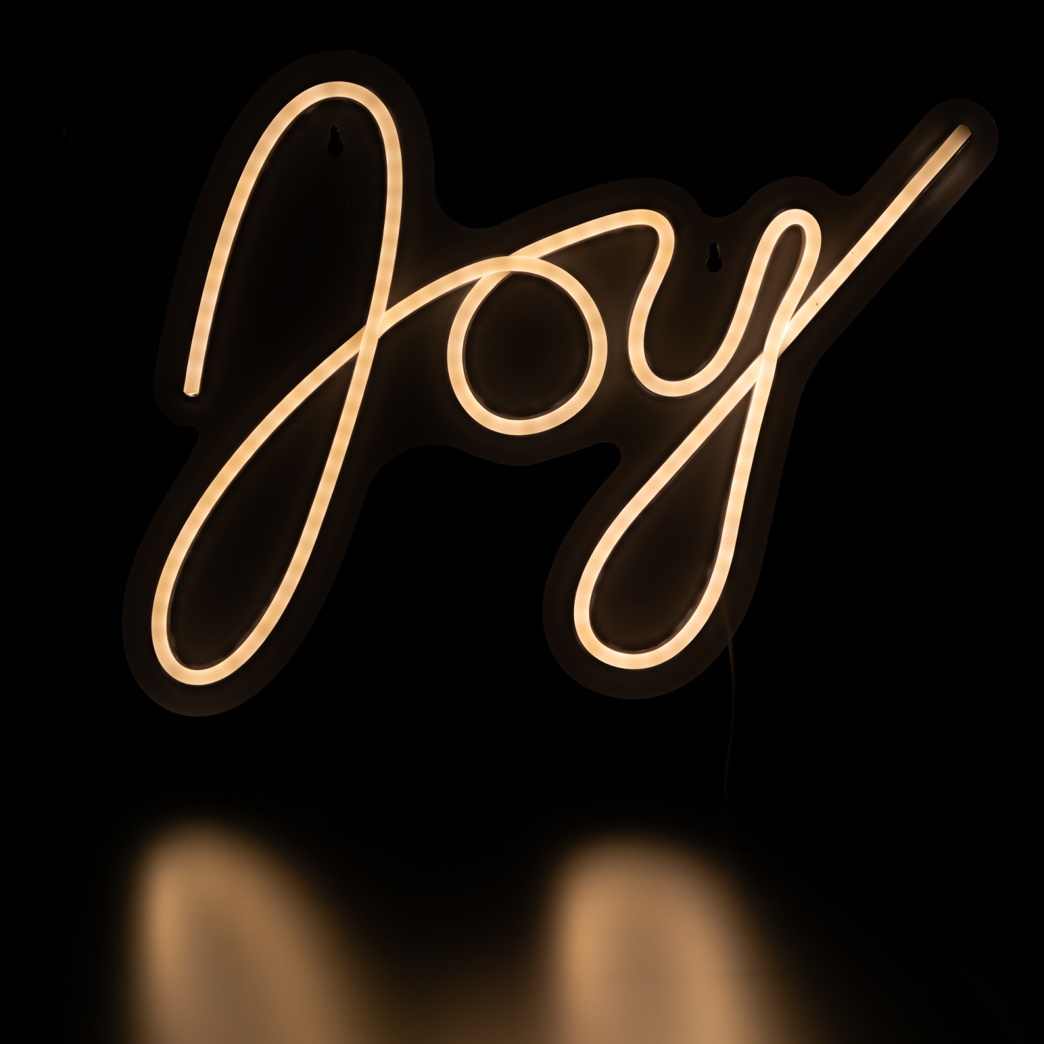 Décoration murale de Noël ou de fenêtre illuminée Joy de LED - 15&nbsp;po