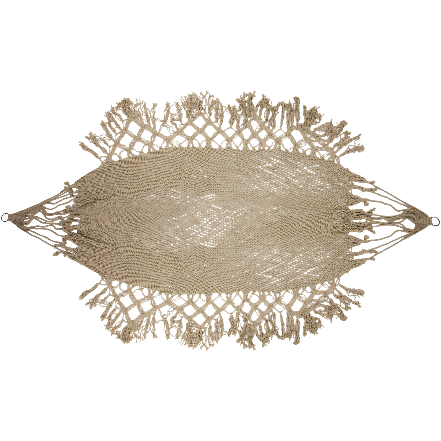 Macrame Hammock with Patterned Tassels - 78" x 31" - Brown