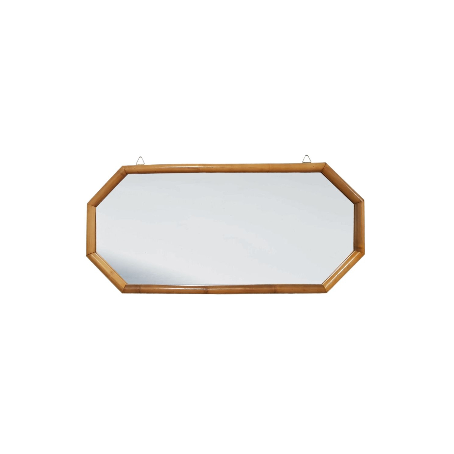 39.25" Brown and Silver Contemporary Octagon Mirror