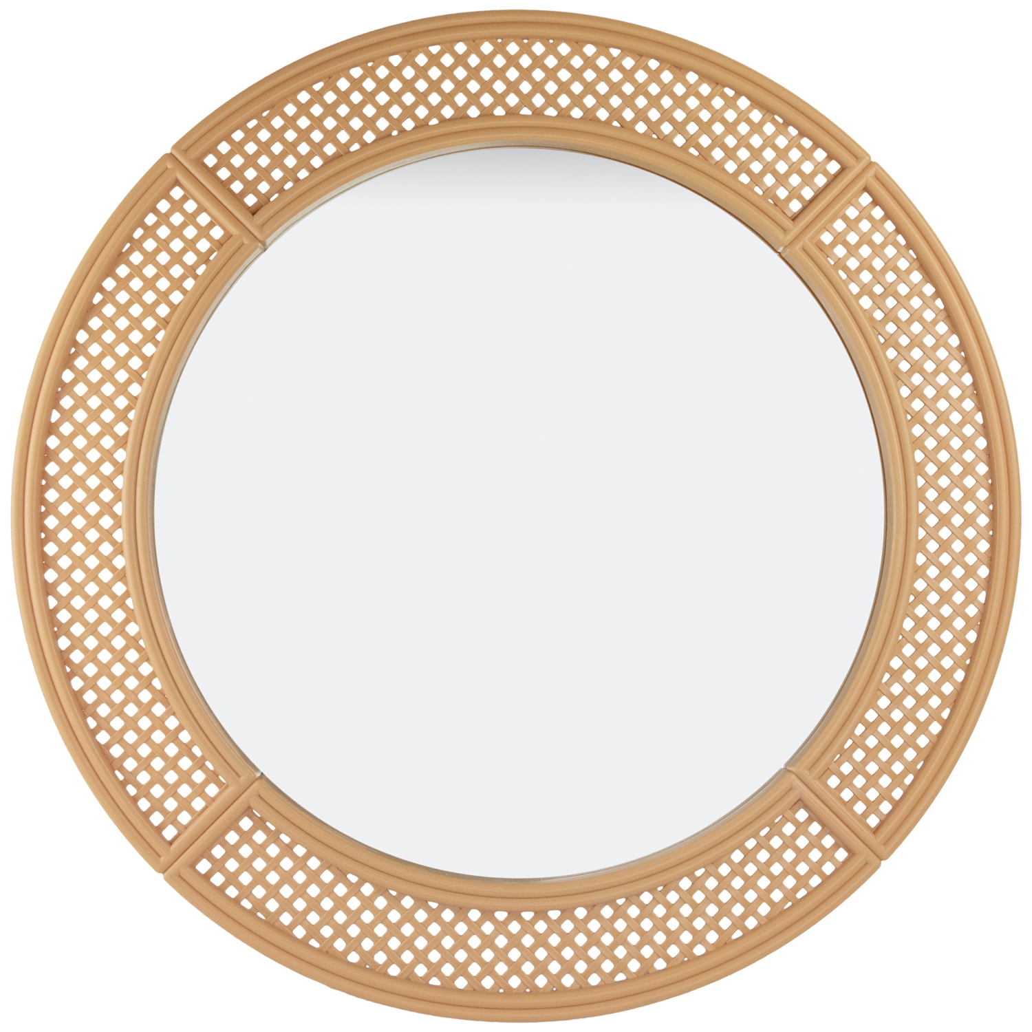 30" Round Woven Style Wall Mirror