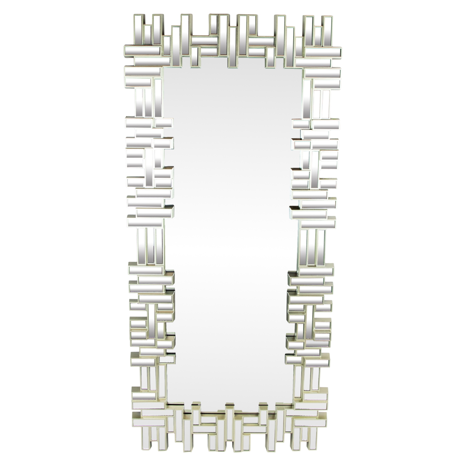 47" Champagne Gold Rectangular Modern Home Wall Mirror