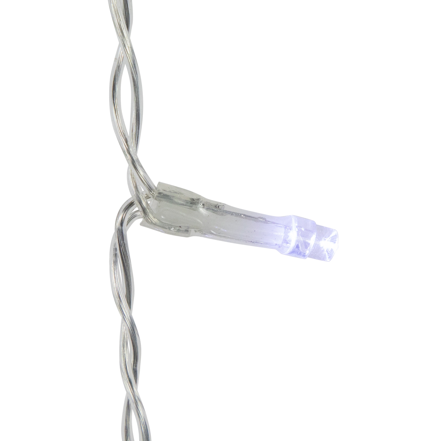 LED Ice Pillar Christmas Icicle Lights - Pure White - 29' Clear Wire - 360ct