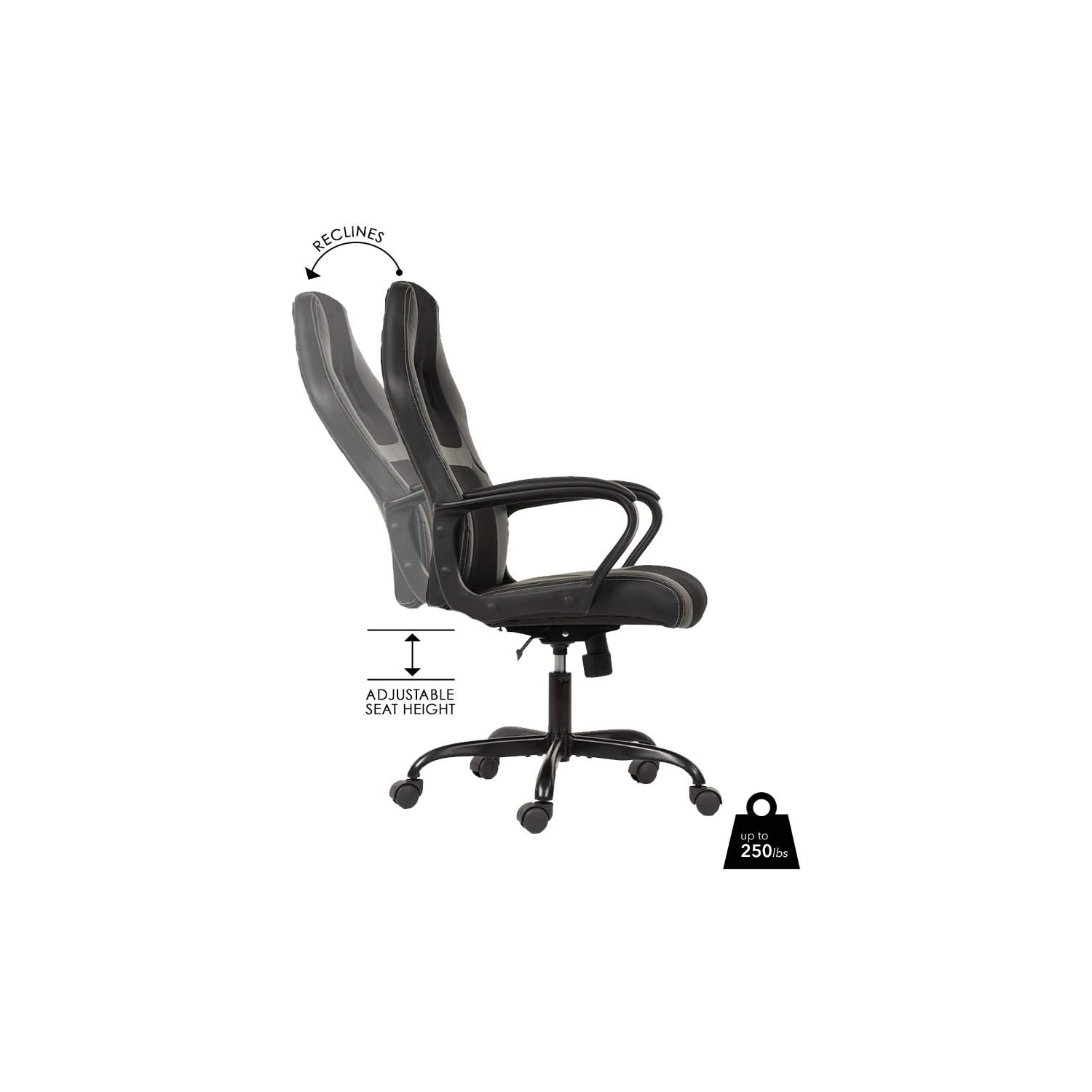 BestOffice Office Chair PC Gaming Chair Cheap Desk Chair Ergonomic PU Leather Executive Computer Chair Lumbar Support for Women, Men