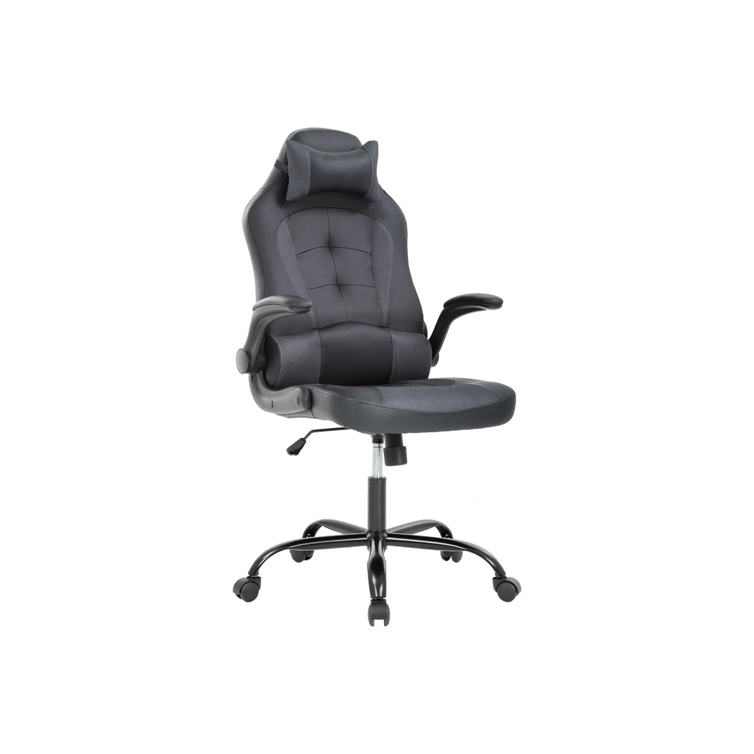 BestOffice PC Gaming Chair Ergonomic Office Chair Desk Chair with Lumbar Support Flip Up Arms Headrest PU Leather Executive High Back Computer Chair