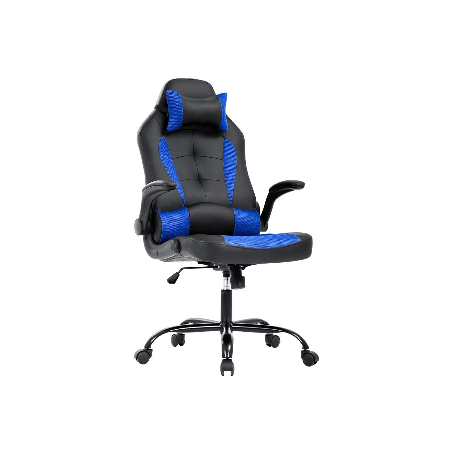 BestOffice Gaming Chair Office Chair Desk Chair with Lumbar Support Flip Up Arms Headrest Swivel Rolling Adjustable High Back Racing Computer Chair