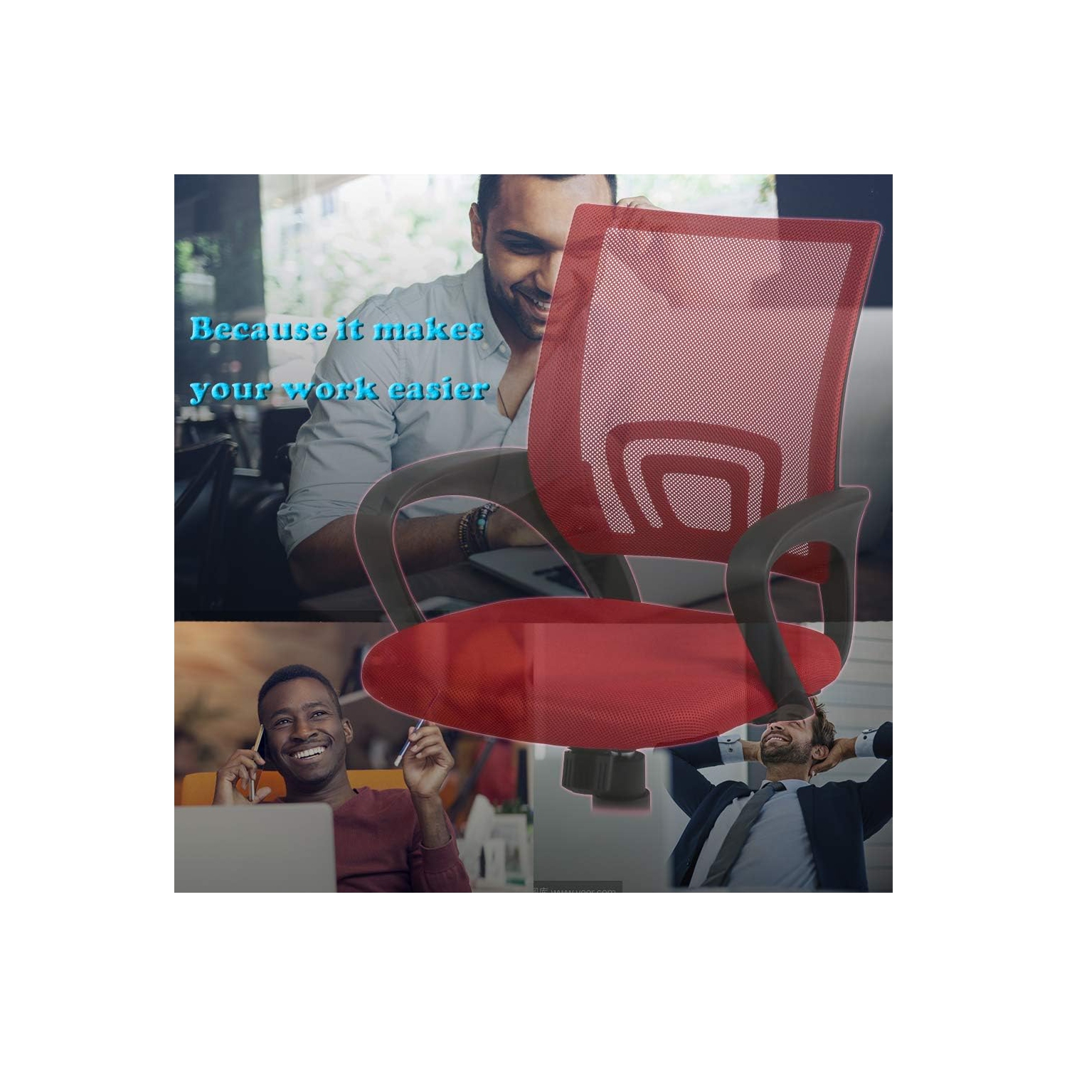 BestOffice Office Chair Ergonomic Desk Chair Mesh Computer Chair Lumbar Support Modern Executive Adjustable Stool Rolling Swivel Chair for Back