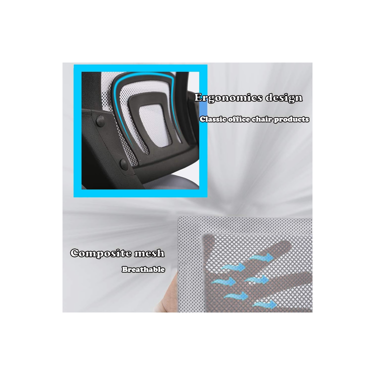 BestOffice Office Chair Ergonomic Desk Chair Mesh Computer Chair Lumbar Support Modern Executive Adjustable Stool Rolling Swivel Chair for Back