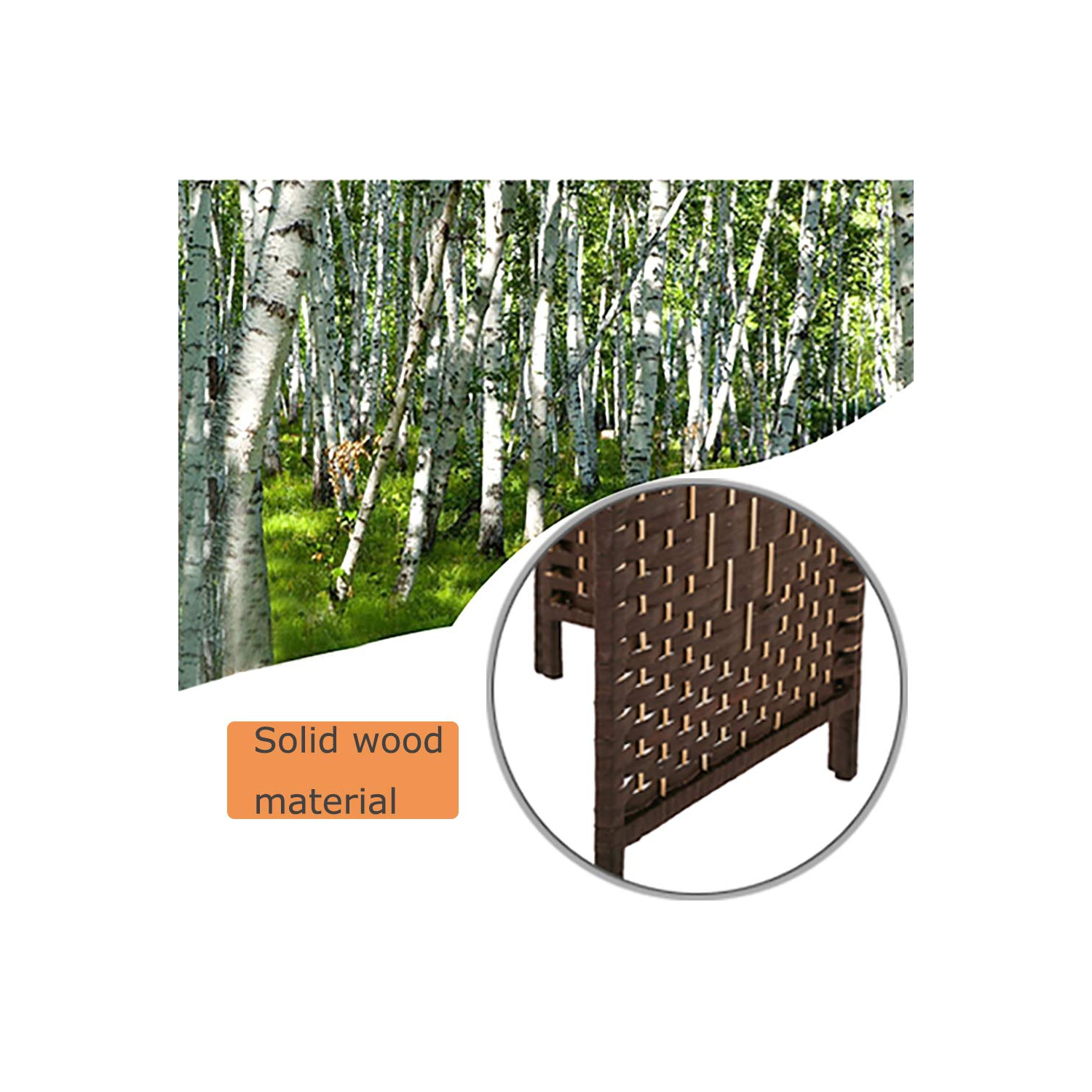 Room Divider 4 Panel Room Screen Divider Wooden Screen Folding Portable Partition Screen Wood with Removable Storage Shelves Color,Brown