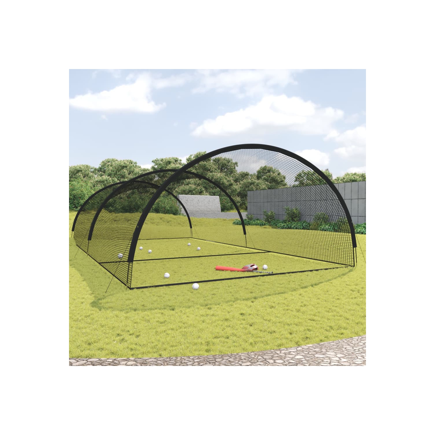 Filet à cage de baseball noir 900x400250 cm de vidaXL