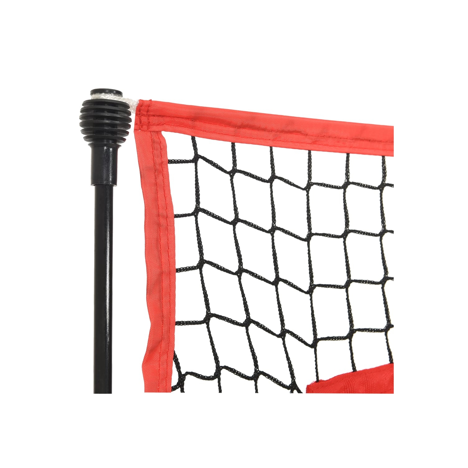 vidaXL Portable Baseball Net Black and Red 183x105x183 cm Polyester