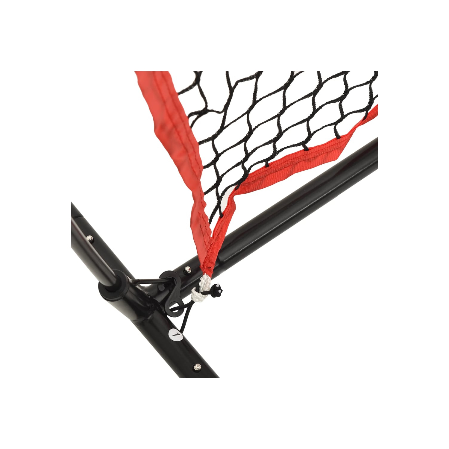 vidaXL Portable Baseball Net Black and Red 183x105x183 cm Polyester