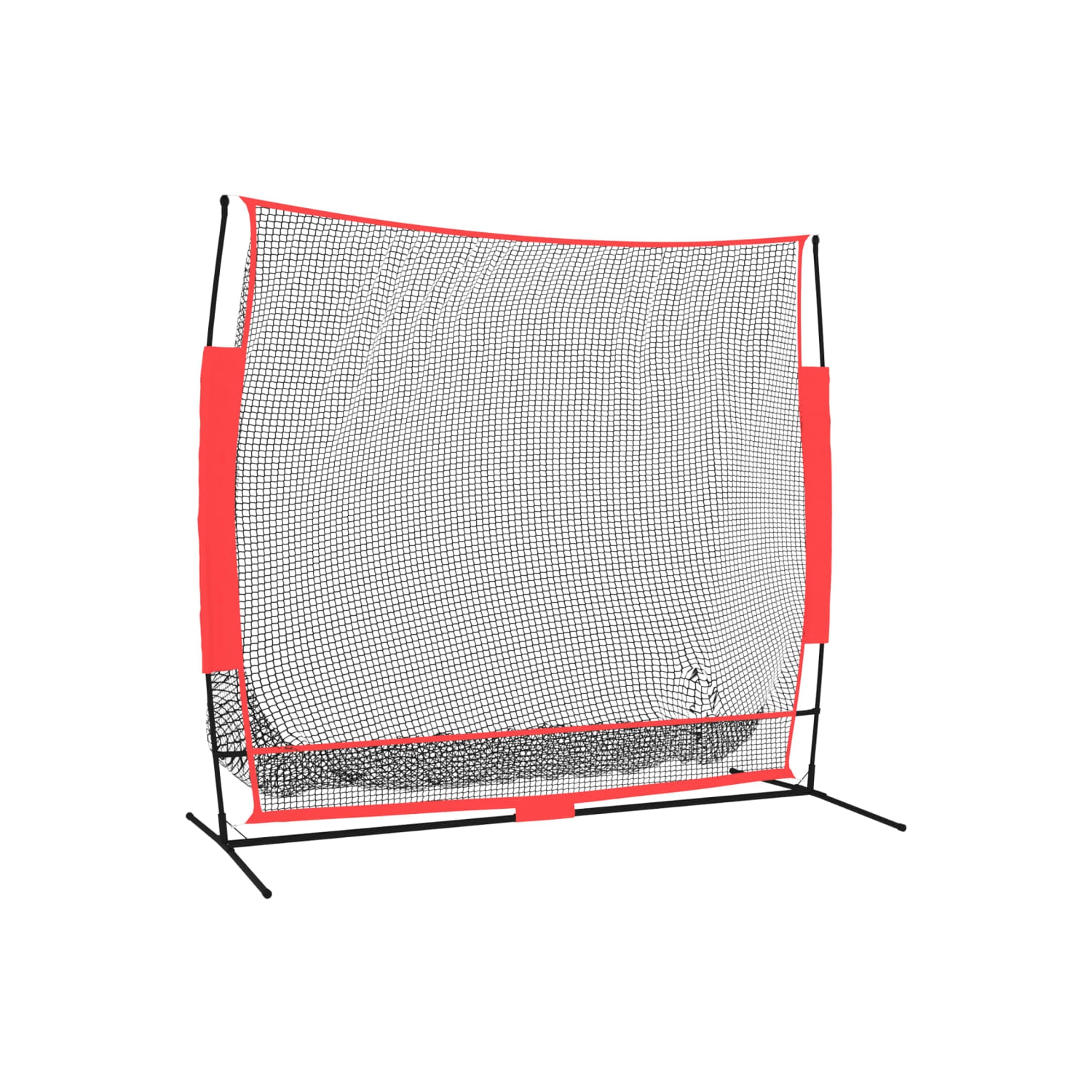 VisdaXL filet de baseball portatif noir et rouge 215 x 107 x 100 x 216&nbsp;cm polyester