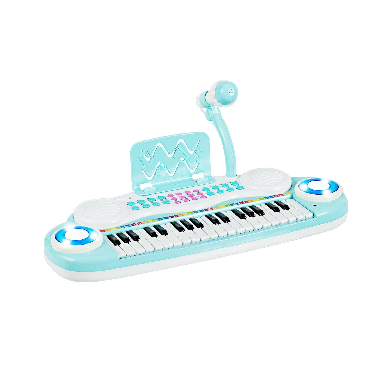 Gymax 37 Keys Electronic Organ Portable Piano Keyboard w/ Microphone