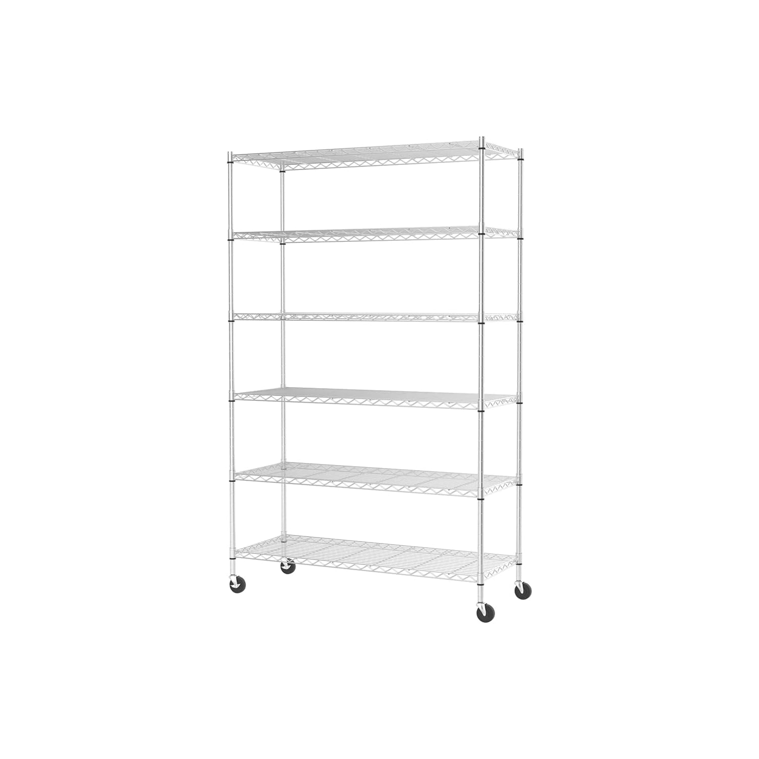 Storage Shelves,Wire Shelving Unit Metal Shelves Heavy Duty Layer Rack Storage Rack Adjustable Utility (Chrome, 48" x 18" x 82")