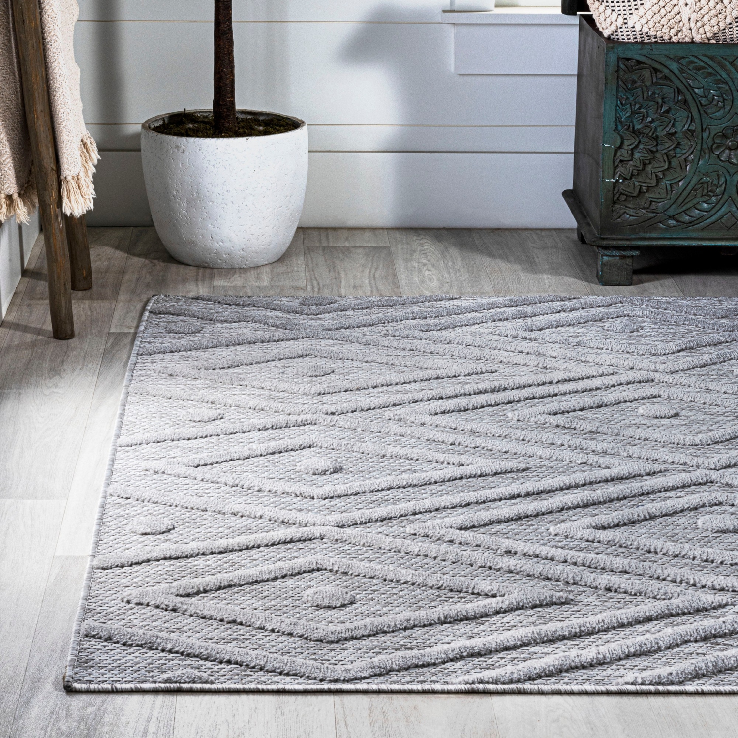 Balansat Moroccan Diamond Indoor/Outdoor Area Rug