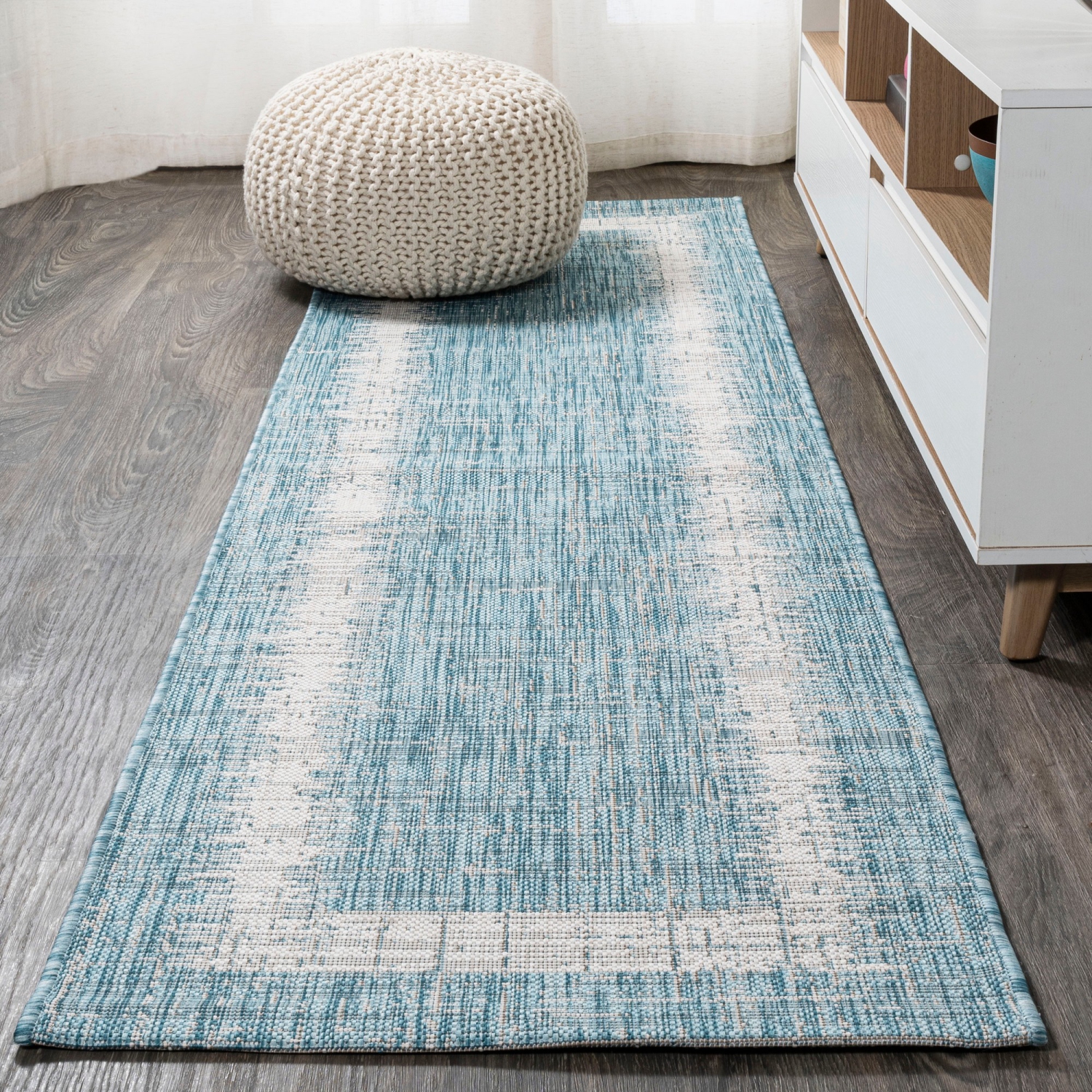 Scandi Minimalist Border Indoor/Outdoor Area Rug