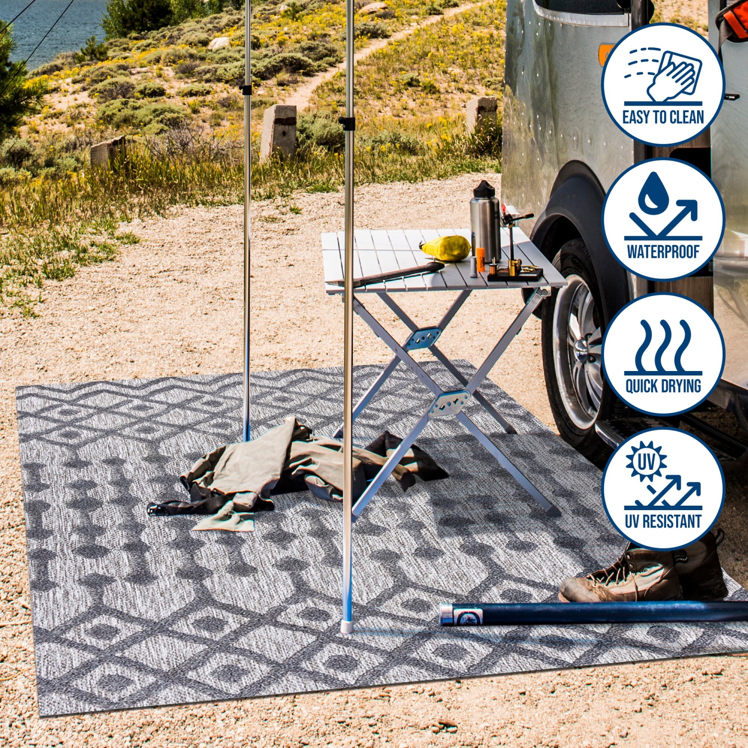 Peralta Moroccan Diamond Indoor/Outdoor Area Rug