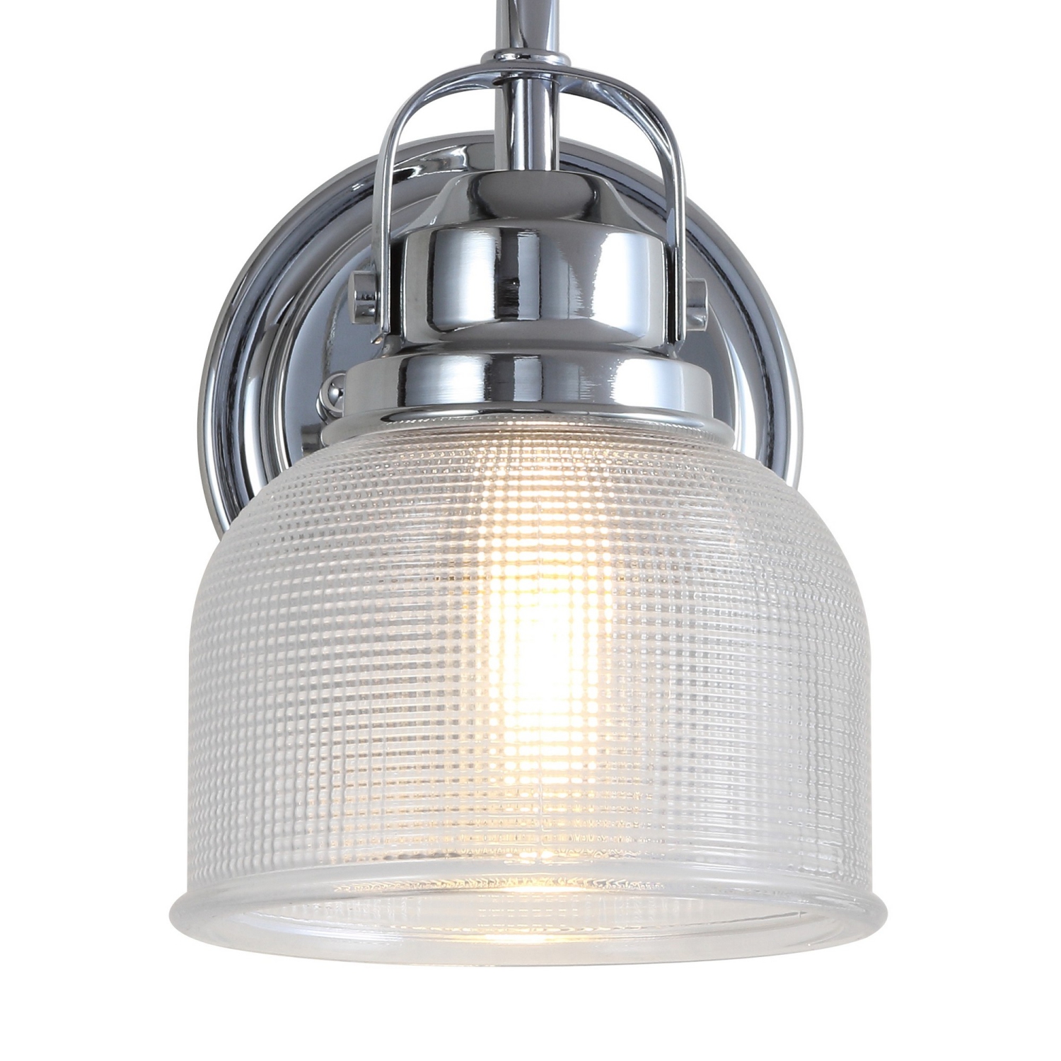 Applique de salle de bain à DEL en métal et en verre Virginia