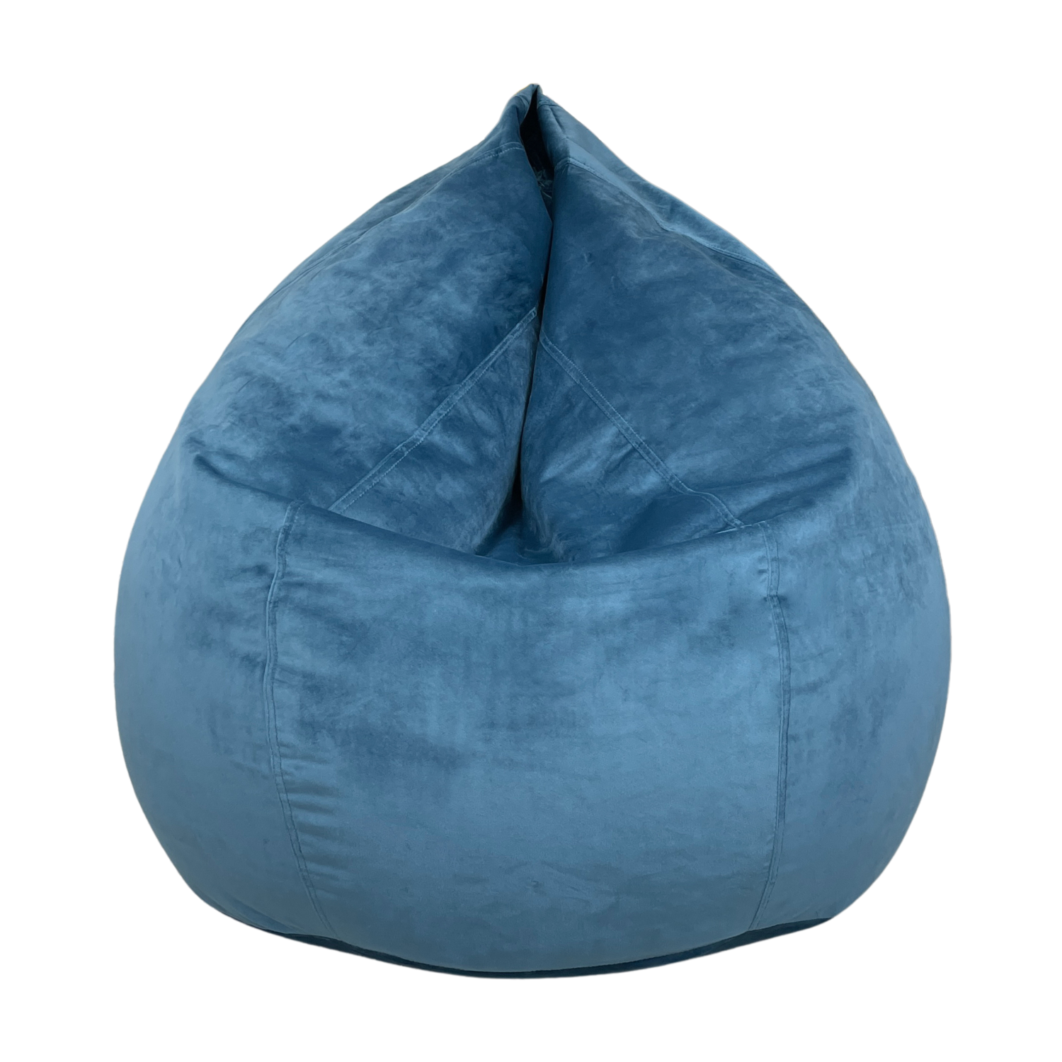 Fauteuil poire en forme de goutte de dojo - très doux fauteuil poire géant moelleux pour adultes, adolescents, enfants - velours bleu