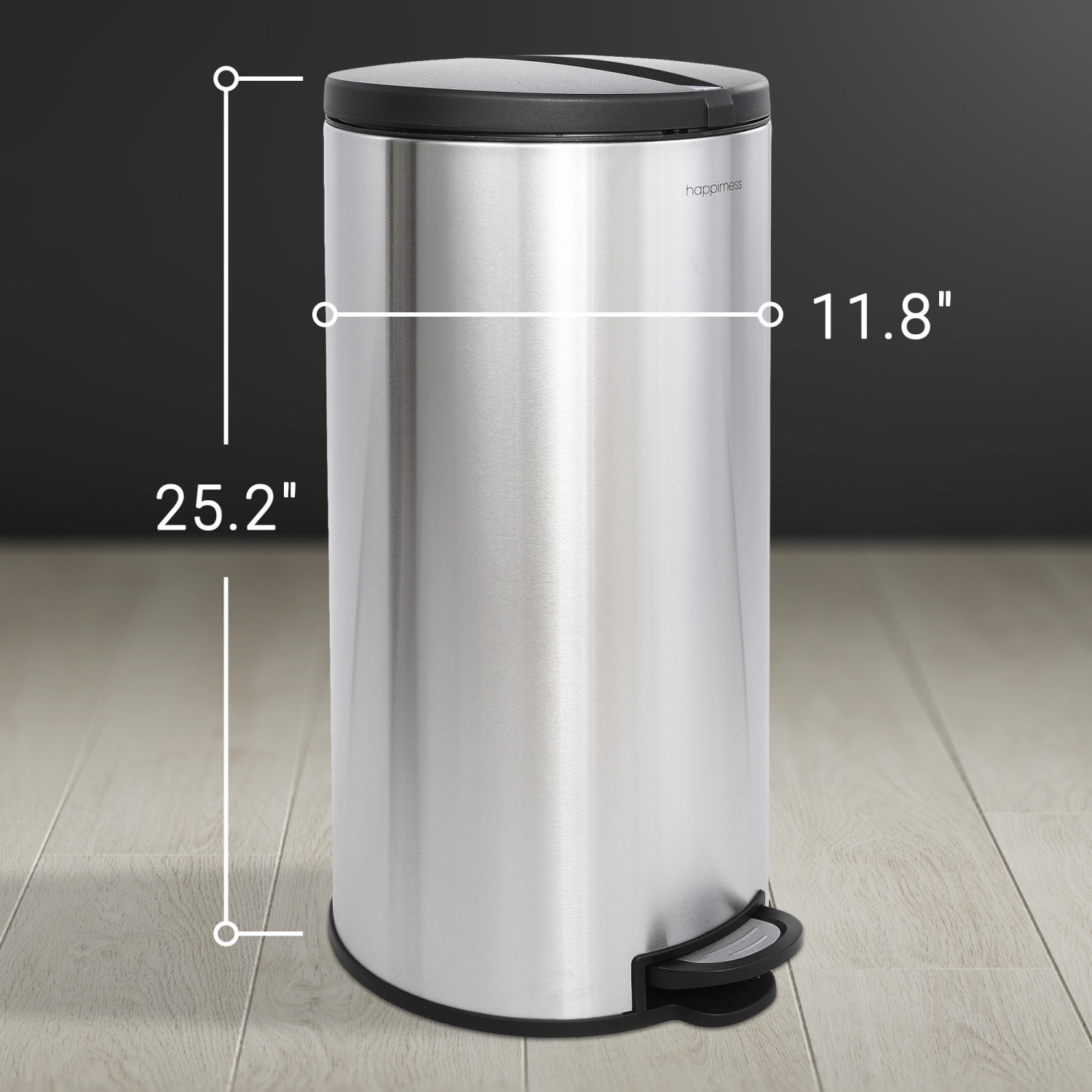 Poubelle ronde à ouverture par étape Oscar avec mini poubelle