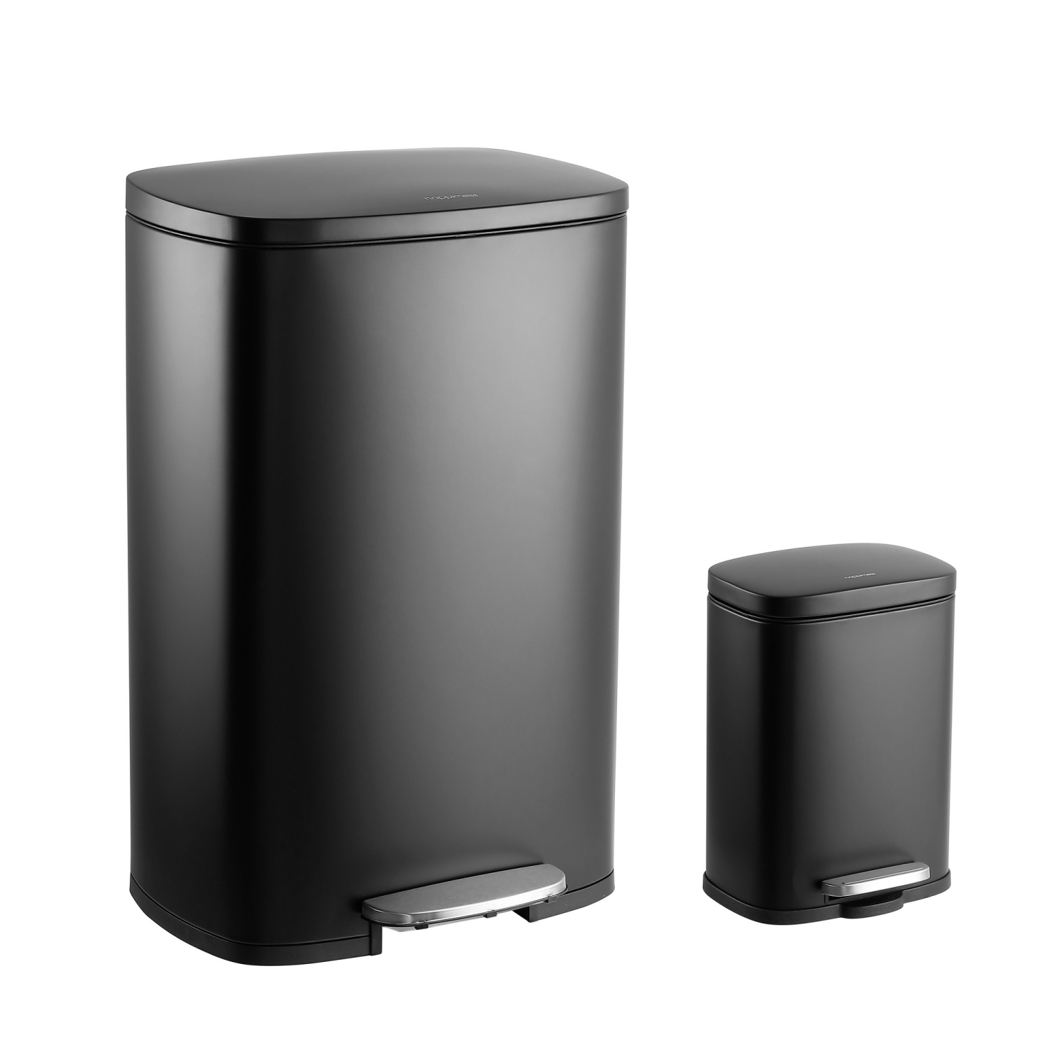 Connor Rectangular Trash Can with Soft-Close Lid and Mini Trash Can