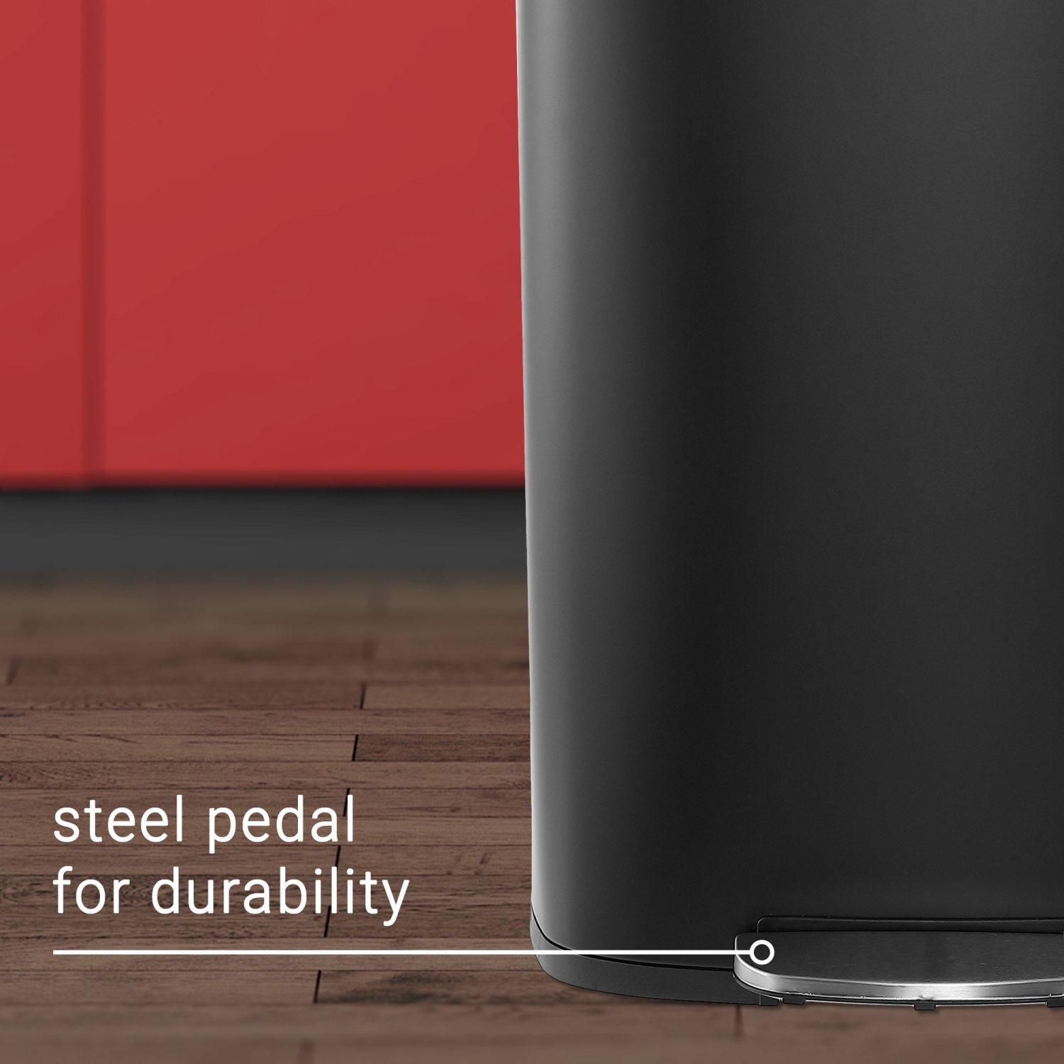 Connor Rectangular Trash Can with Soft-Close Lid and Mini Trash Can