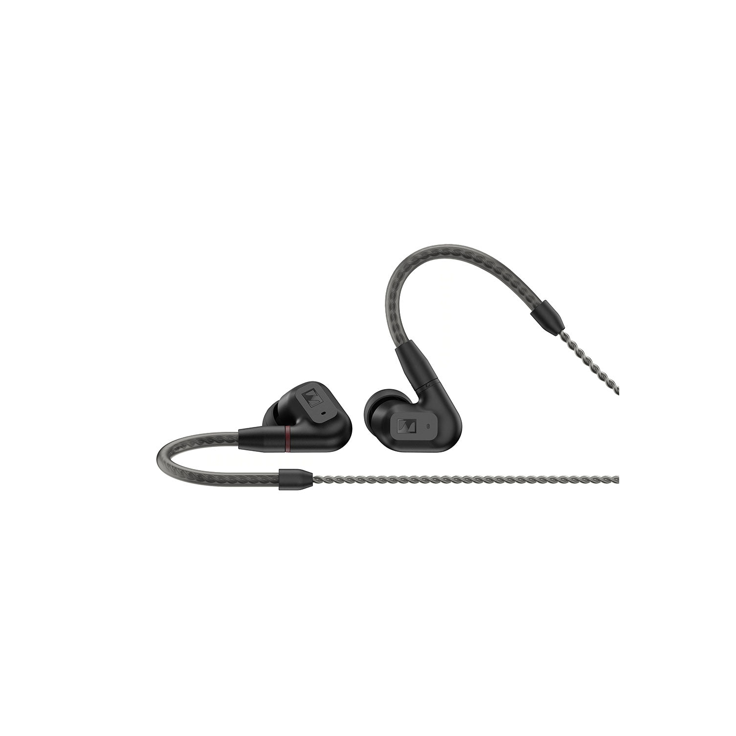 Écouteurs bouton pour audiophile IE 200 de Sennheiser remis à neuf - Câble tressé amovible avec crochets d'oreilles flexibles - certifié remis à neuf