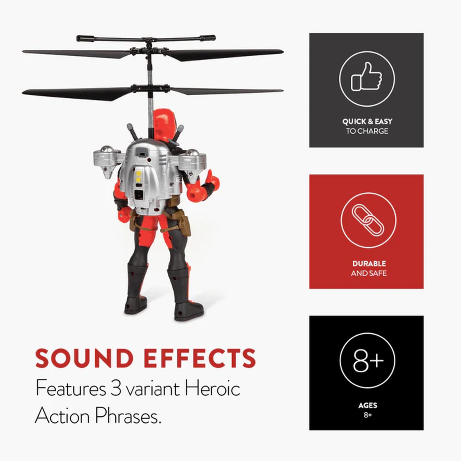 Figurine volante radiocommandée Deadpool Jetpack