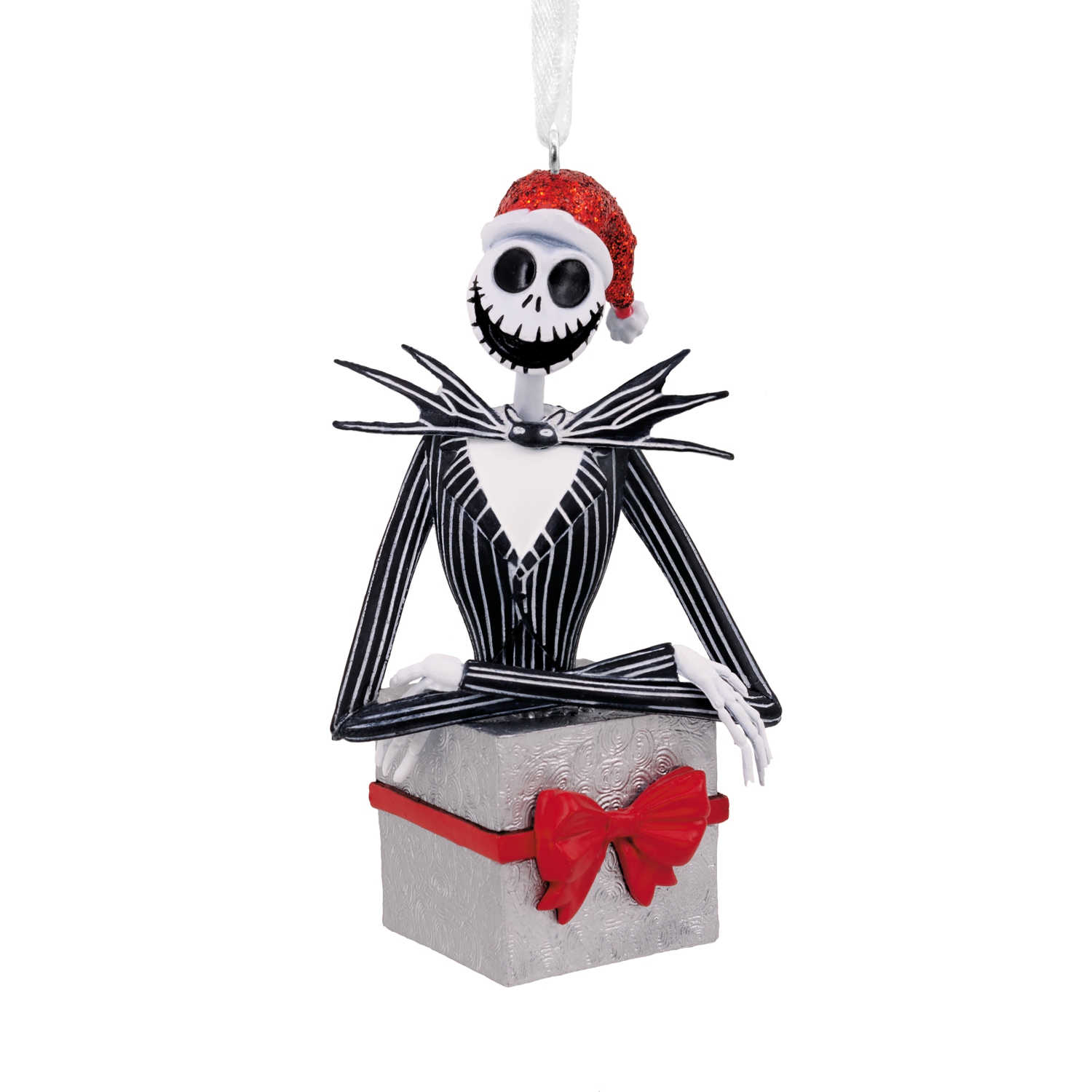 Hallmark Christmas Ornament (Disney Tim Burton's The Nightmare Before Christmas Jack Skellington in Present)