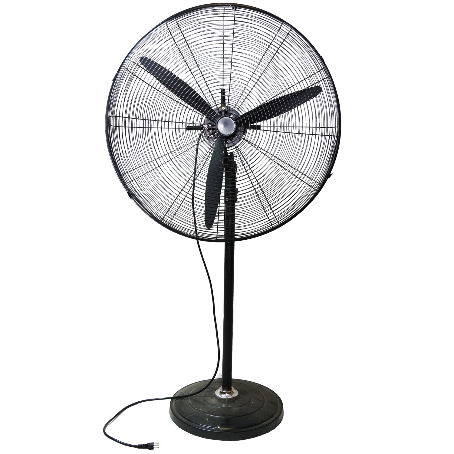 30" Adjustable Height 3-Speed Oscillating Industrial Pedestal Fan