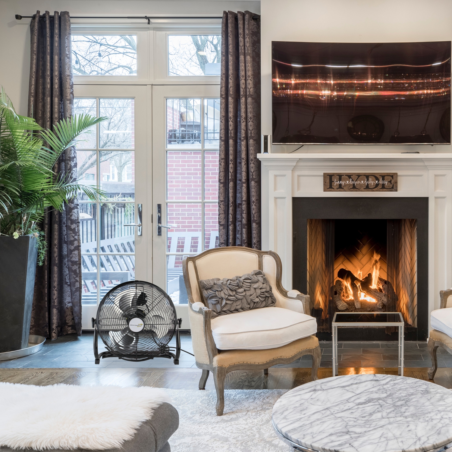 14" Jet Black Three Speed Adjustable Tilt Portable Floor Fan