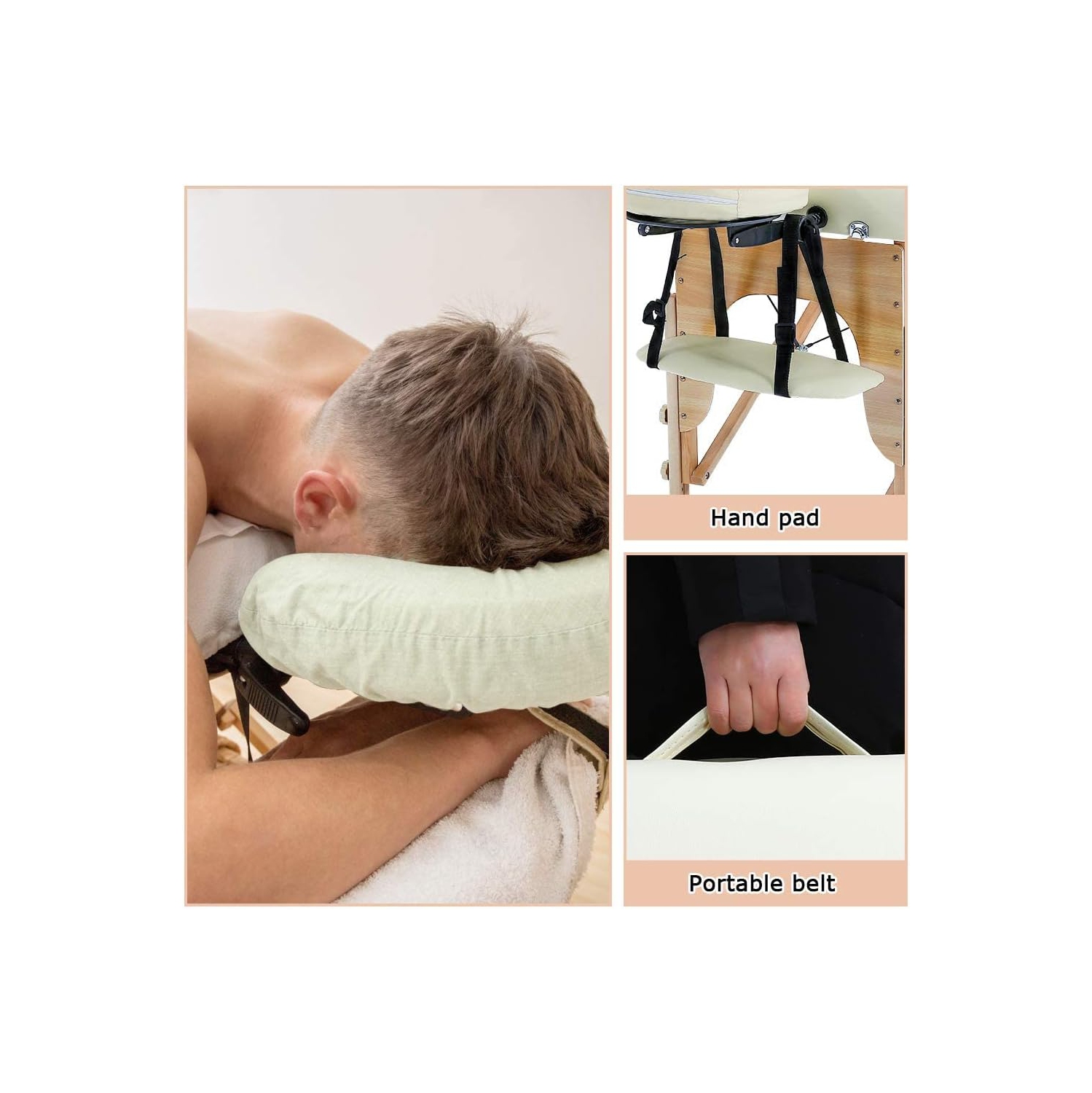 Massage Table Massage Bed Spa Bed 84 Inches Long Portable 5 Folding W/Carry Case Table Heigh Adjustable Salon Bed Face Cradle Bed